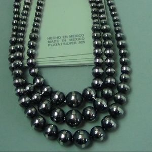 ***SOLD** Taxco NavajoPearl Necklace .925, 148gTW